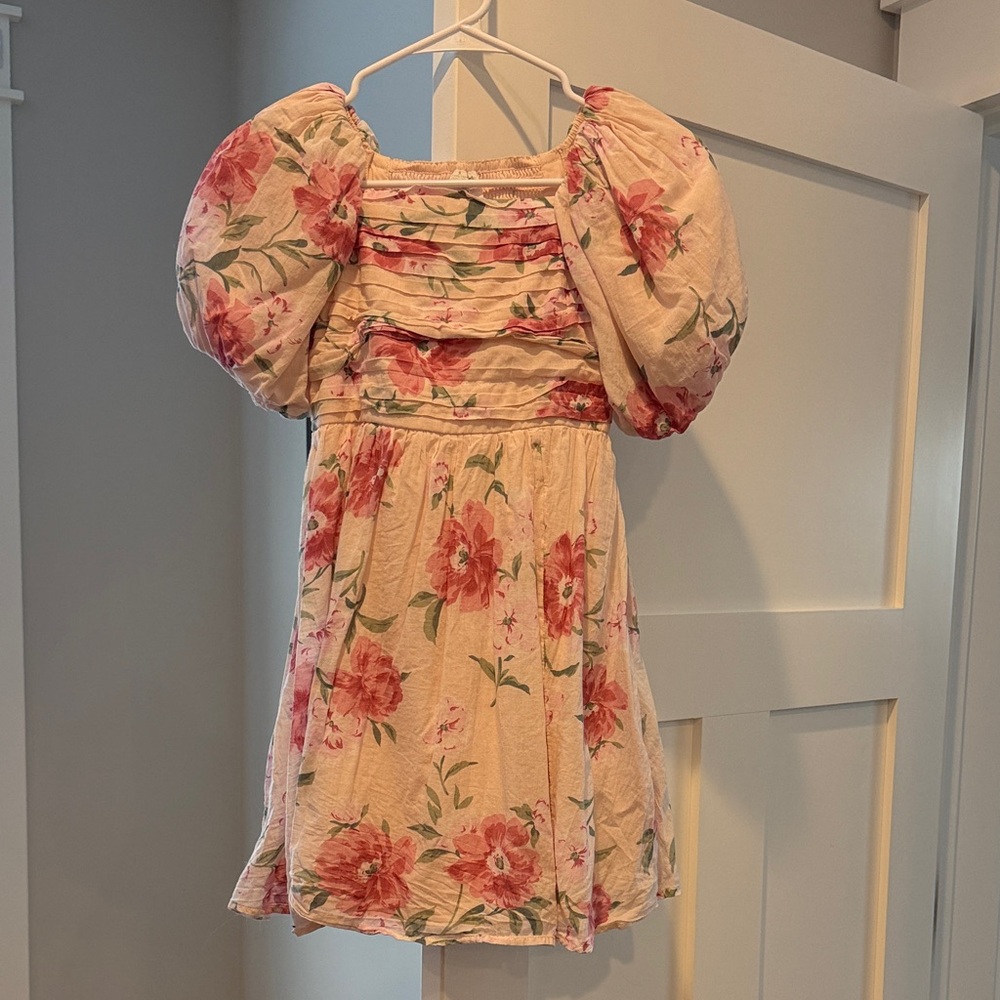 Abercrombie Kids Floral Dress with Puff Sleeves